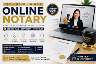 provide fast remote online notary notarization services, notarize legal document