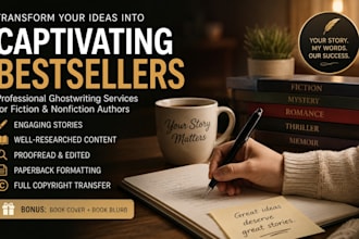 ghostwrite fiction ebook crime story thriller erotic romance ghostwriter