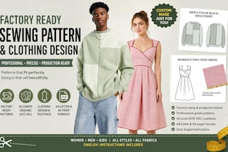 make factory ready sewing pattern and clothing pattern design