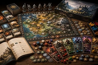 design a custom board game, card game, tabletop game, game mechanics