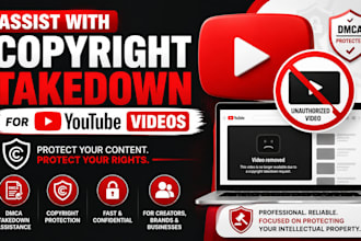assist with youtube dmca takedown notices