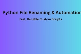 rename and organize your files with a custom python script