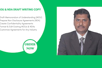 draft mou, nda, partnership agreement, and vendor contract documents
