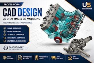 create professional 2d cad drawings and 3d models
