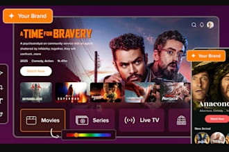 develop ott vod iptv streaming app with admin panel