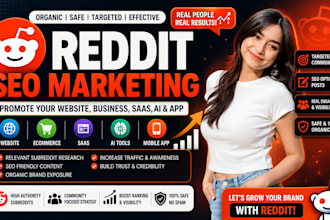 do reddit seo posts for website business ecommerce saas ai and app promotion
