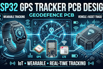 design esp32 gps tracker pcb for iot wearable and tracking systems, geodefense