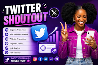shoutout promote share website link to USA UK twitter fb ig targeted audience
