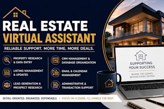 be your real estate virtual assistant for admin and leads