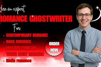 ghostwrite your dark romance, mafia romance novel, novellas and short stories