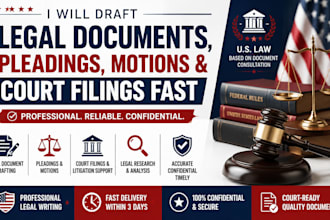 draft legal documents pleadings motions and court filings fast