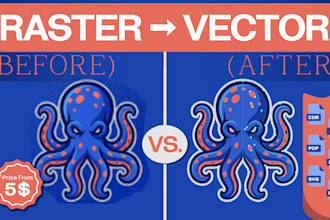 convert raster image or logo to clean vector