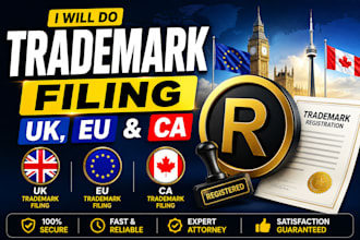 do professional trademark filing in UK eu and canada