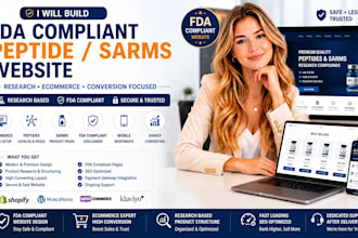 build fda compliant pepticide website research ecommerce pepticide sarms website