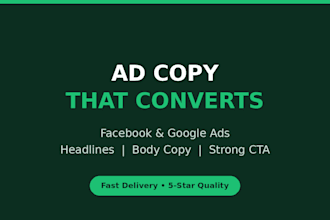 write high converting facebook and google ad copy