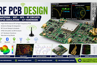design rf pcb, antenna, wifi, gps, rf circuit, hfss simulation and iot hardware
