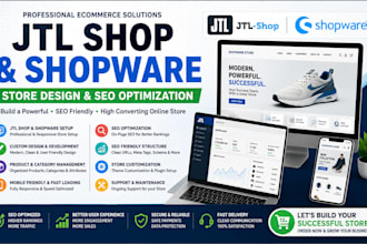 design jtl shop and shopware ecommerce store with SEO optimization