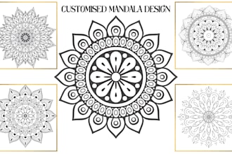 design unique mandala coloring book pages for KDP