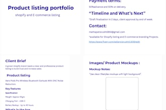 do product listing and ecommerce