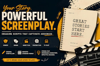 write engaging movie scripts, screenplays, feature films, comedy and drama