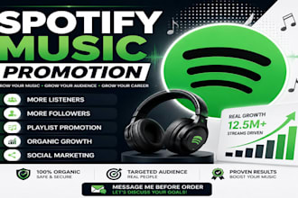 promote spotify music for more listeners followers and playlist growth