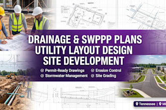drainage plan swwp layout design utility and site development tennessee michigan