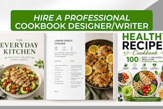 do quality cookbook,cookbook writting,cookbook formatting, recipe book,menu book