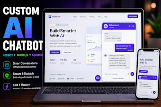 build a custom ai chatbot with react, nodejs and openai for your website fast