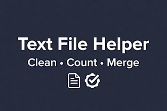 clean count and merge your text files