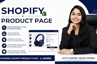 design a stunning shopify product page and   landing page