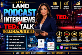 land you podcast interviews and tedx talk opportunities