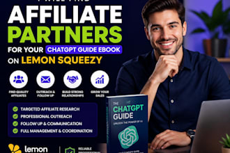 find affiliate partners for your chatgpt guide ebook on lemon squeezy