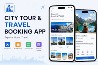 build responsive city tour app, travel booking, tourism app