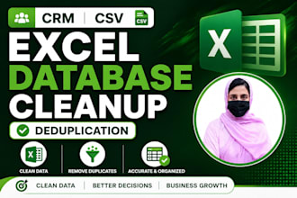 do CRM, CSV, and excel database cleanup and deduplication