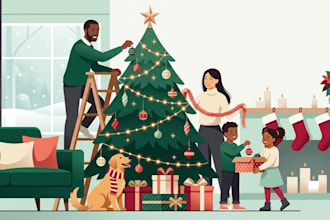 children book illustration, christian story book and christmas book
