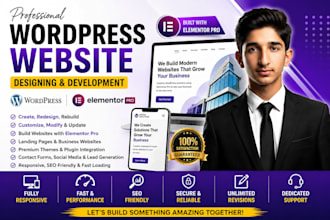 design, redesign professional wordpress website and web development