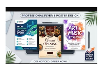 design eye catching flyers, posters and social media flyers