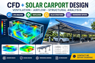 do cfd analysis, ventilation modeling and solar carport design