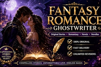 write an unforgettable fantasy romance  story novel or romantasy