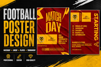 design professional football posters and matchday graphics