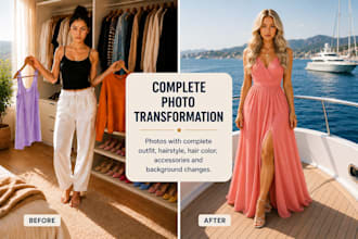 realistically change your outfit or hairstyle in photos