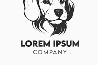 create a unique horse equine equestrian farm animal dog logo