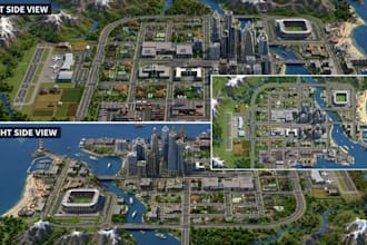 build minecraft city map, castle, spawn lobby, hub in your minecraft server