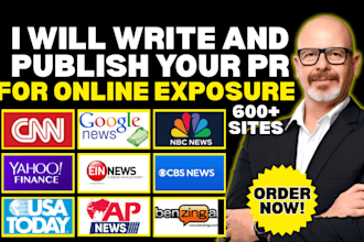 handle press release writing and distribution for online exposure