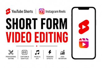 edit instagram reels, youtube shorts and facebook videos