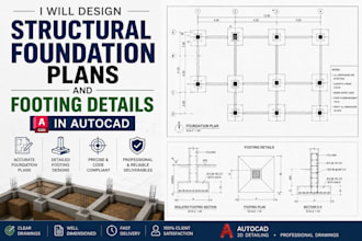 design structural foundation plans and footing details in cad