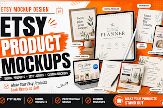 design etsy product mockup for digital products etsy listing and etsy mockup