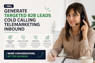 generate targeted b2b lead cold calling telemarketing inbound french fans clock