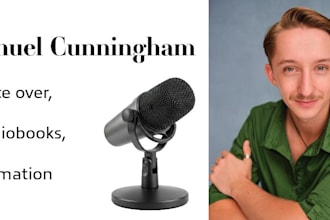 record high quality voiceover work, british accent