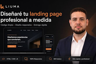 diseñaré tu landing page profesional a medida en código